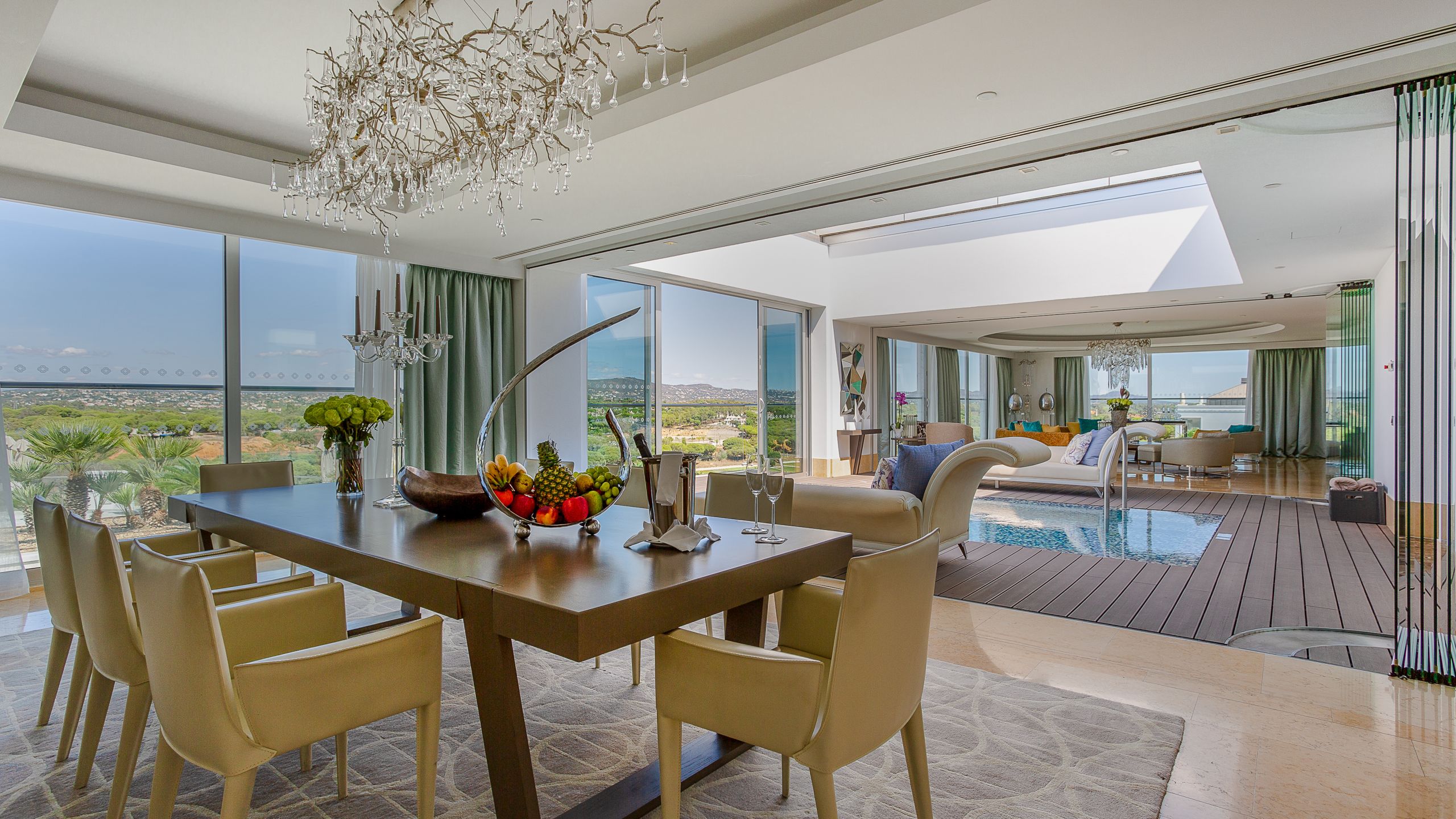 Large Living Area with Beautiful Views in Suite
