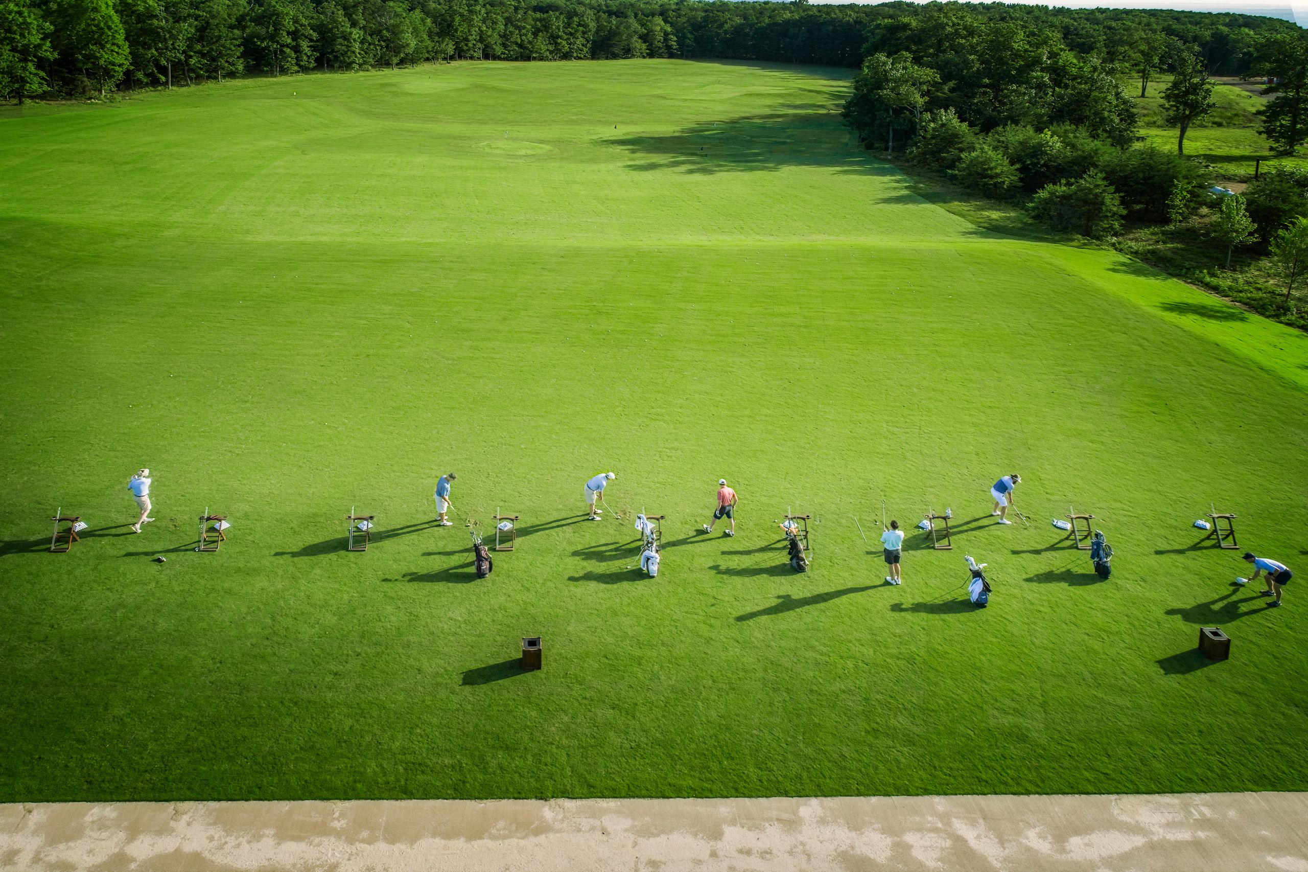 Practice range in golf course