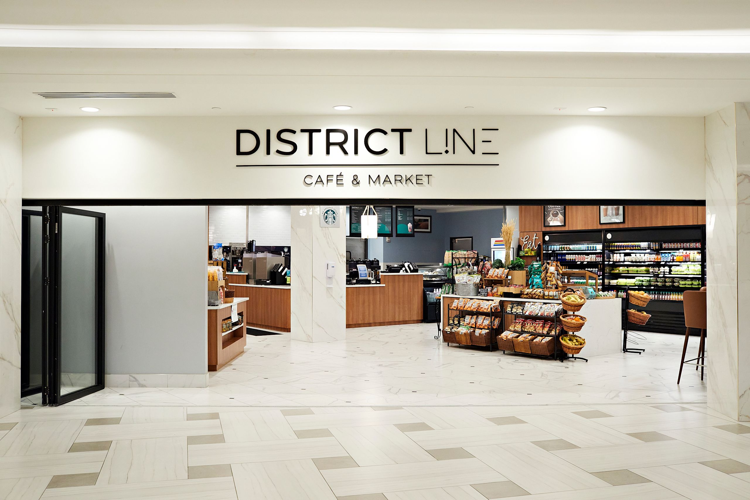 District Line Cafe ve Market'e Giriş