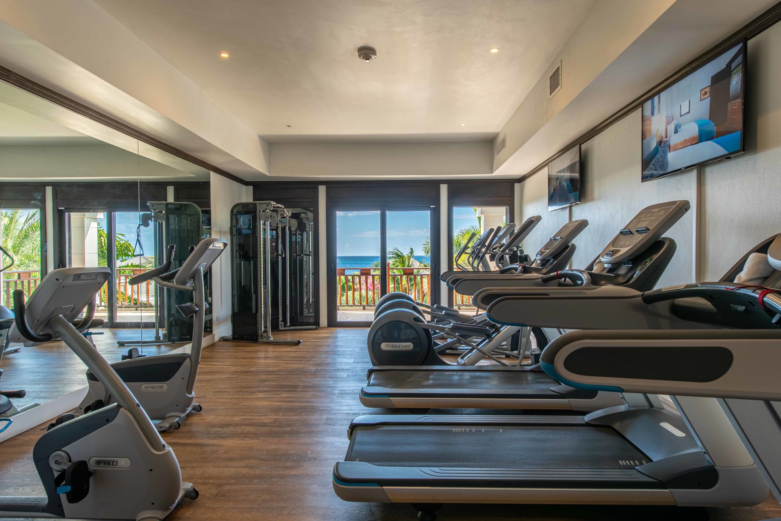 Fitness area workout machines