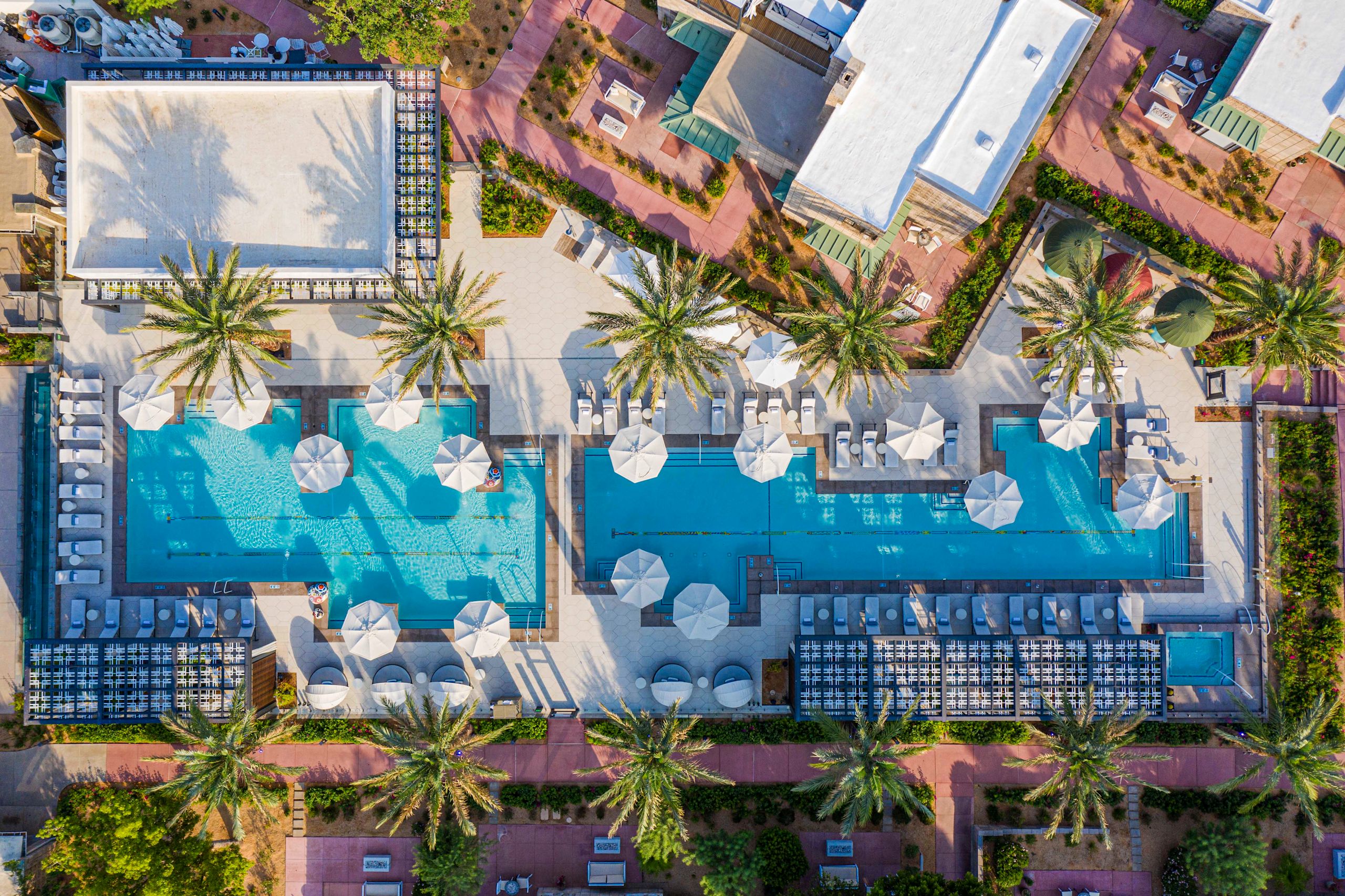 Outdoor pool from above