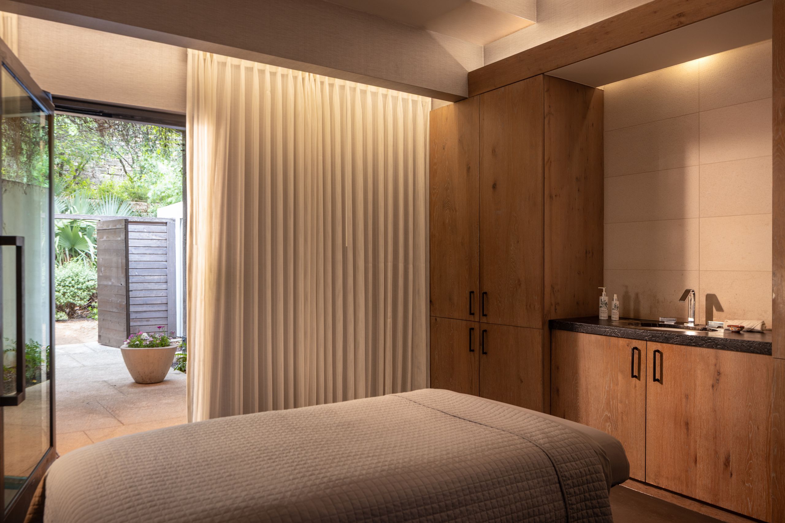 Massage Bed in a Room at the Spa