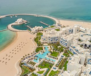 Hotel Drone Shot with beach