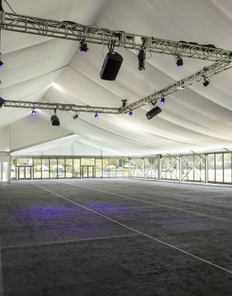 empty outdoor convention tent