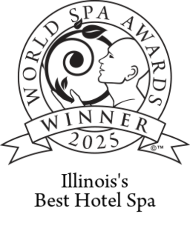 Illinois's Best hotel spa award logo, World Spa Awards Winner 2025