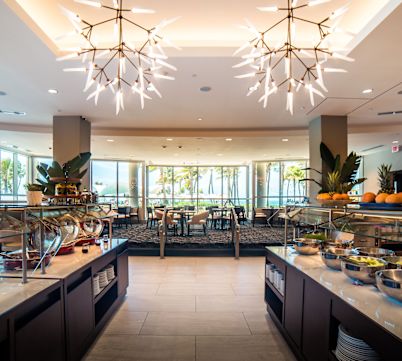 Espace de service du restaurant Nectar del Caribe