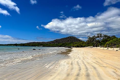 The hidden beauty of Playa el Garrapatero Beach on Santa Cruz Island on Galapagos Archipelago