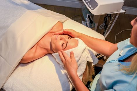 a Woman Getting a Massage at the Spa
