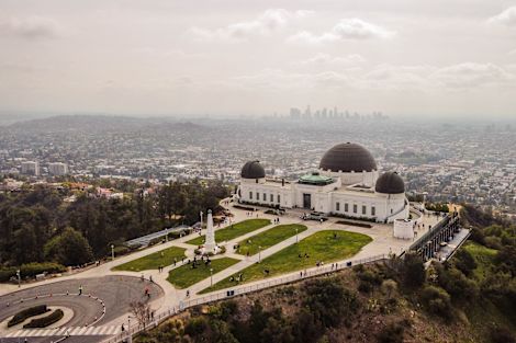 Shot of observatory and city