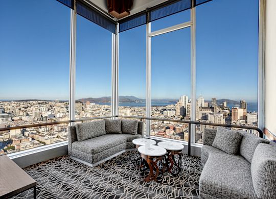 City View from Cityscape Lounge with Comfortable Sofas