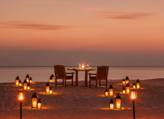 Private Beach Dining at Sunset