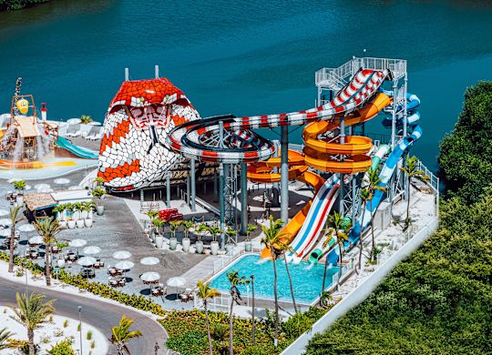 Luftaufnahme des Aquaparks