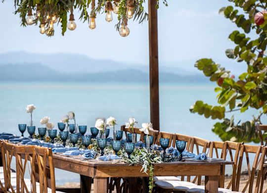 Configuration pour un événement sur la plage