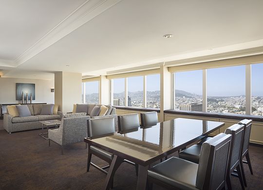 Presidential Parlor Seating with View of Outside