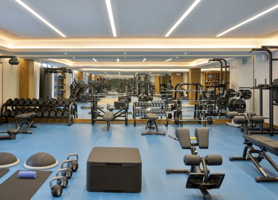 Fitness center workout area