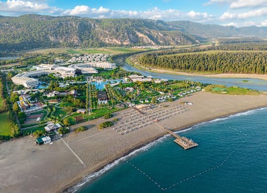 arial view of the Hilton Dalaman Sarigerme Resort & Spa