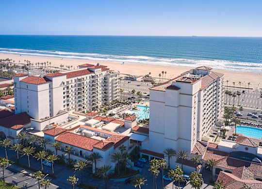 hotel exterior aerial view