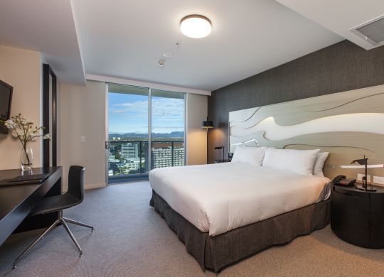 Guest room overlooking the Hinterland