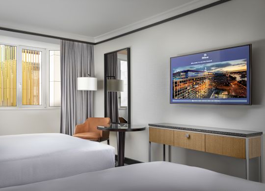 Guest Room with 2 Beds and Large Windows