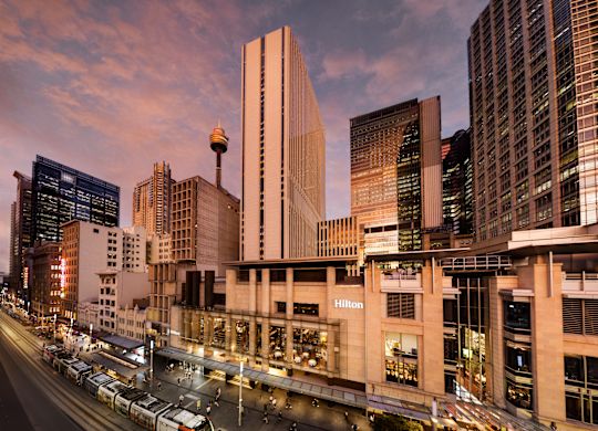 Aerial view of the front exterior of image.