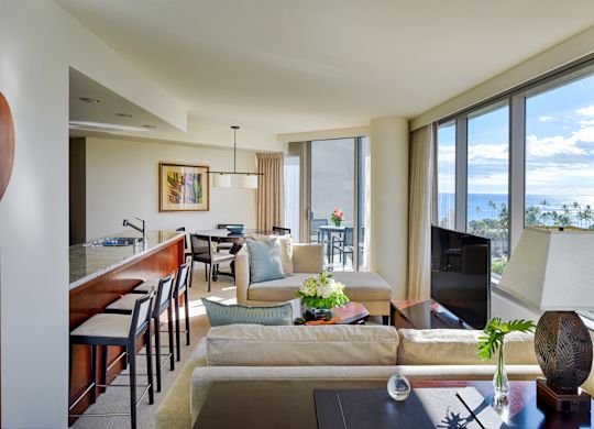 Suite Living Room with Ocean View