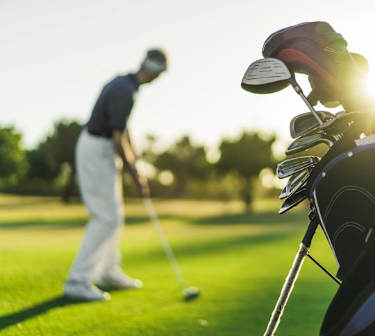 Clubes de golf y bolsos