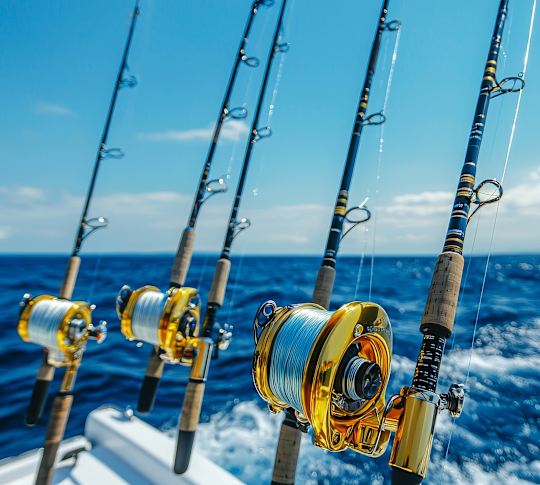 Pêches dans un bateau sur l'eau