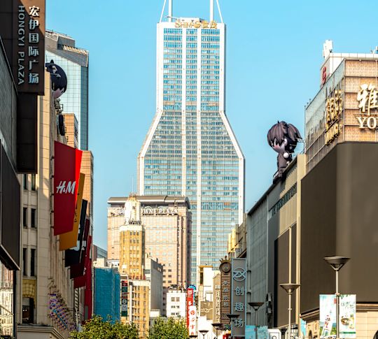 Nanjing Road, en upptagen shoppinggata