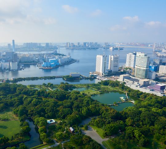 hamarikyu garden view