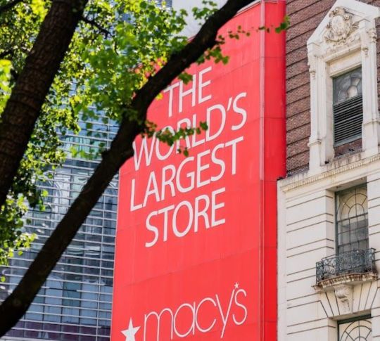 Macys the Worlds Largest Store Sign on a Building