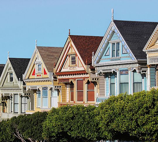 San Francisco'daki Boyalı Kadınlar, Victoria ve Edward dönemi evleri