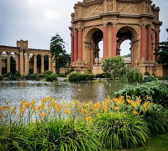 Pond'da Ördeklerle Dış Görünüm Güzel Sanatlar Sarayı