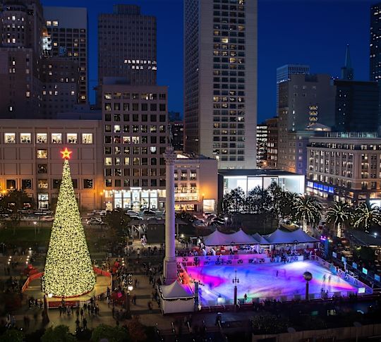 Union Square Decorated for the Holidays
