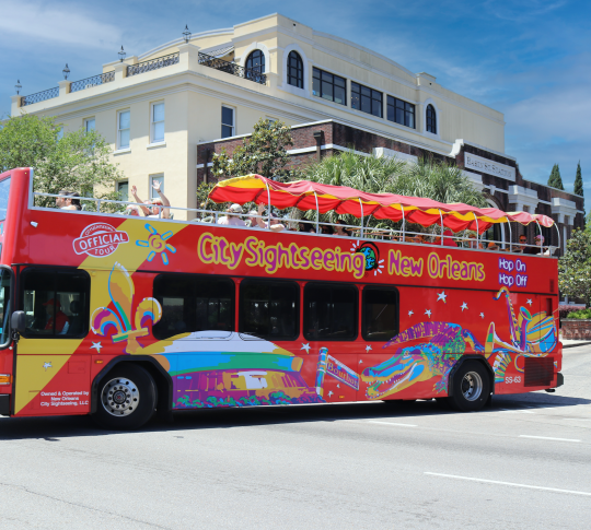 Bus with City Sightseeing New Orleans signage