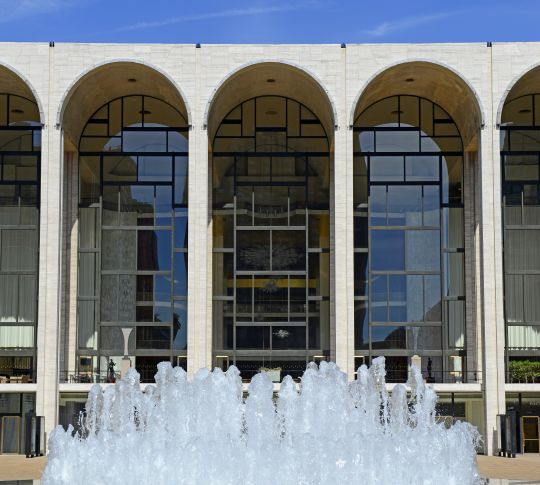 Water feature at the Lincoln Center