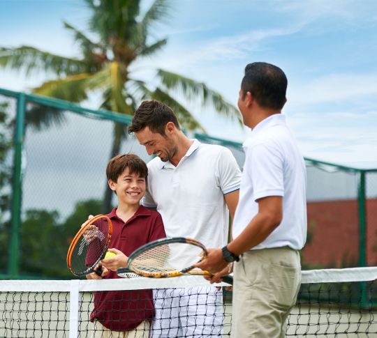 Guests Playing Tennis