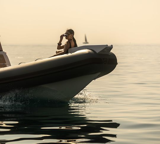 A Woman Enjoying a Boat Ride on a Sunny Day-transition