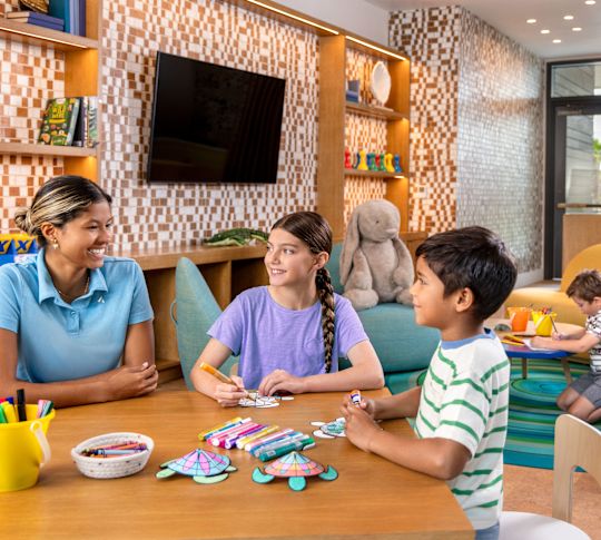 kids playing in the kid's club