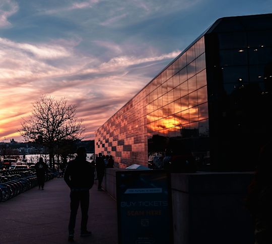 Hotel Exterior at Sunset