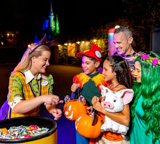 Family Trick or Treating for Halloween