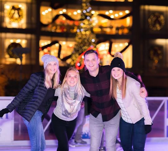 Family at Hilton Skating Rink