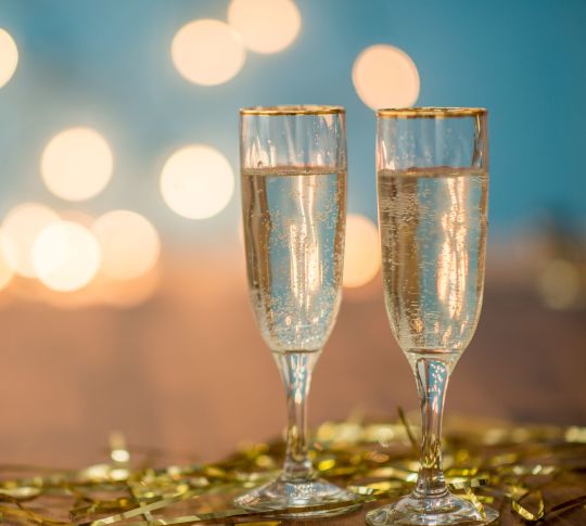 Champagne Glasses - New Years Celebration