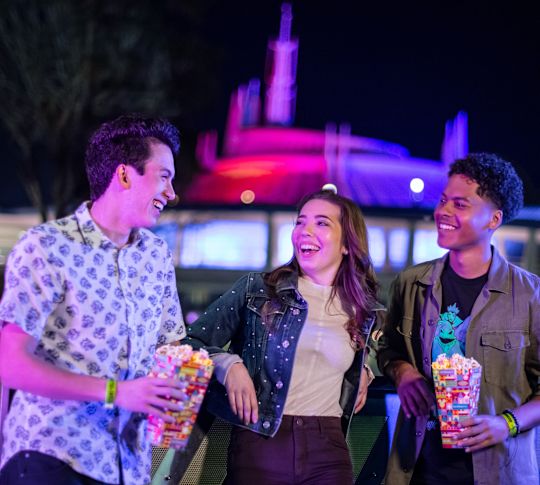 people at Disney theme park