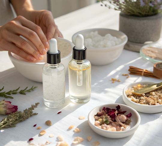 Flowers and crystals