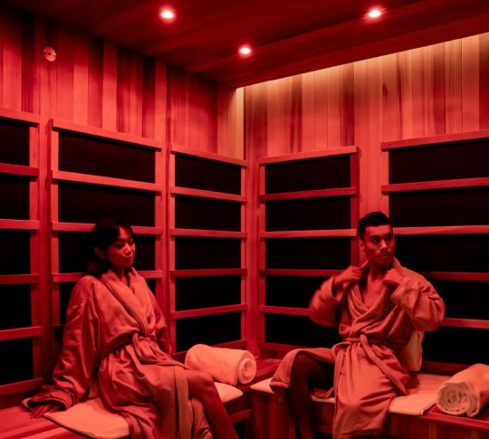 Guests Enjoying Sauna