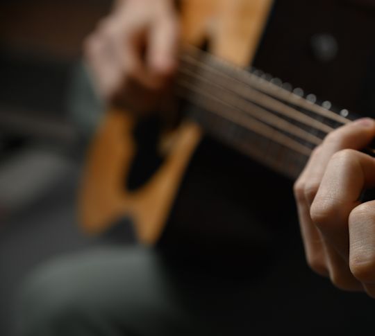 A Man Playing a Guitar
