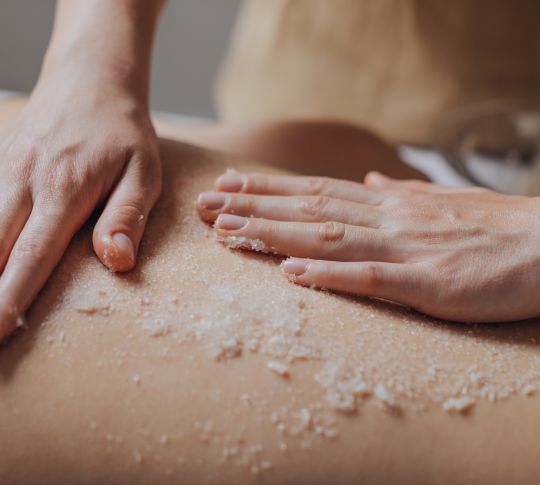 Person receiving massage