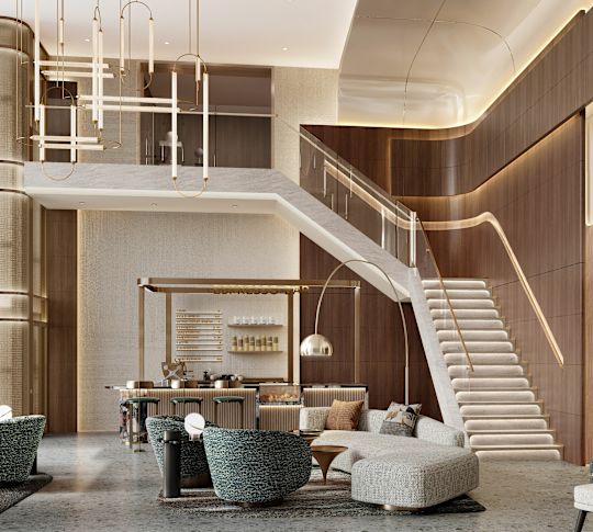 Lobby area with comfortable seating