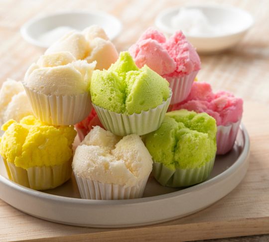 Colorful Cupcakes on a Plate