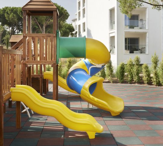 Shot of kids playground slide